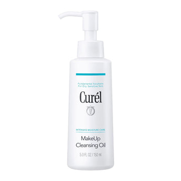 Curel Japanese Skin Care Facial Cleansing Oil For Face, Oil-Based Makeup Remover For Dry, Sensitive Skin, 5 Ounce, Fragrance Free