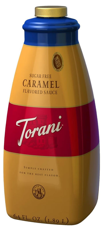 Torani Sugar Free Caramel Sauce, 64 Fl Oz 1.89 L