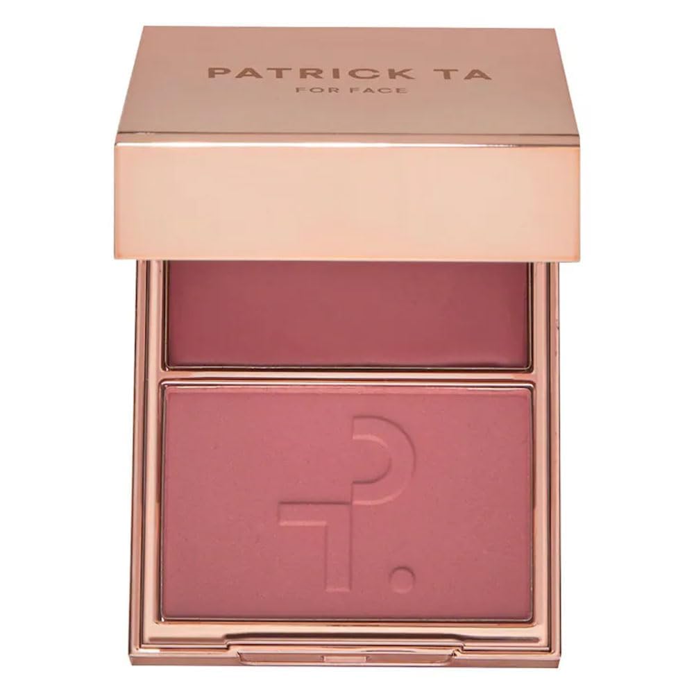 Patrick T4 - Major Headlines Double-Take Crème & Powder Blush Duo - Color: She Goes To The Gym (Cool Mauve Rose)