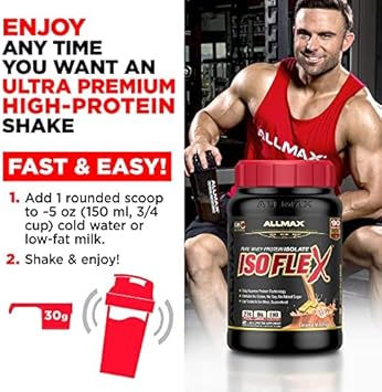 Allmax Nutrition - Isoflex Whey Protein Powder, Whey Protein Isolate, 27G Protein, Strawberry, 5 Pound