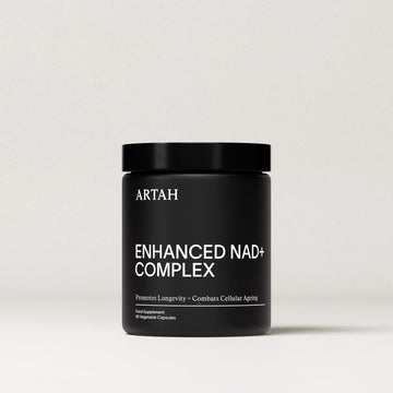 ARTAH Enhanced NAD+ Complex – Nicotinamide Riboside, Niacin, Resveratrol & Phytonutrients, 60 Vegan Capsules, Mental Clarity, Recovery & Longevity Formula – 30Day Supply