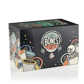 Bones Coffee Company Flavored Coffee Bones Cups Irish Cream Flavored Pods | 12ct Single-Serve Coffee Pods Compatible with Keurig 1.0 & 2.0 Keurig Coffee Maker