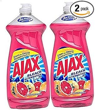 Ajax Dish Washing Soap Bleach Alternative, Ruby Red Grapefruit, 28oz, 2 Pack : Health & Household