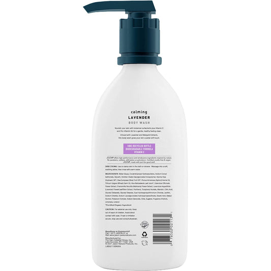 Jason Natural Body Wash & Shower Gel, Calming Lavender, 30 Oz