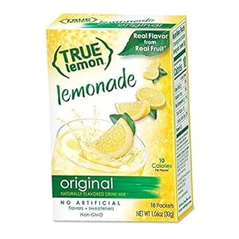 True Lemon Assorted Beverage Pack: (5Boxes 10Ct Each) With 5 Free Bonus Sticks Of Lemonade! True Lemon Original True Peach Lemonade, True Black Cherry Limeade, True Mango Orange And True Raspberry Assorted True Lemonade Drink Mixes