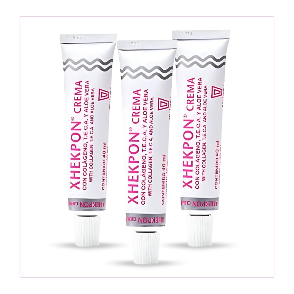3-Pack Xhekpon Cream For Face, Neck And Cleavage Skincare - Cream With Hydrolized Collagen And Aloe Vera/Anti-Aing Cream 40Ml - Favours Skin Moisturization, Protection And Regeneration