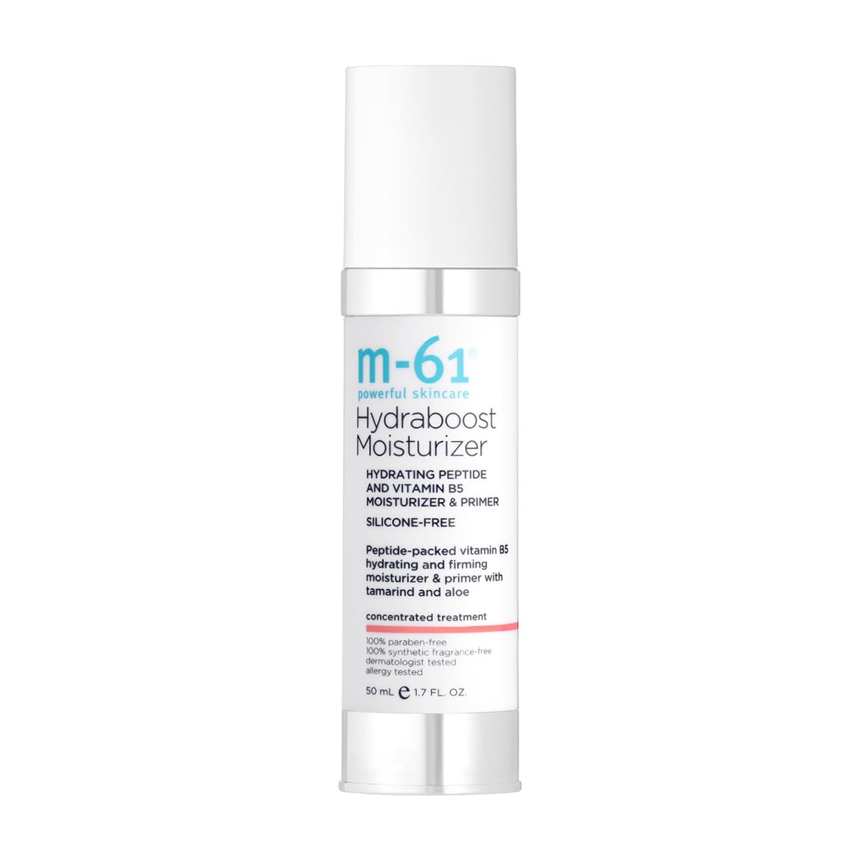 M-61 Hydraboost Moisturizer | Hydrating 2-In-1 Moisturizer + Primer With Peptides And Vitamin B5. Silicone-Free, 1.7 Fl Oz