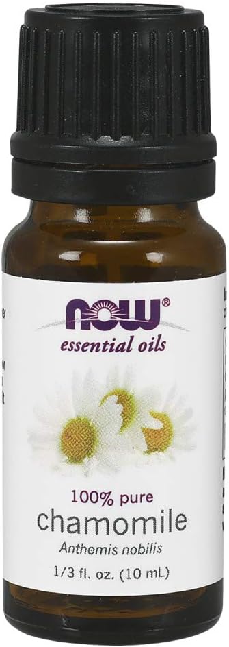 Now Essential Oils, Chamomile Oil, Delightful Aromatherapy Scent, Steam Distilled, 100% Pure, Vegan, Child Resistant Cap, 10-Ml