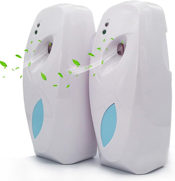 Automatic Air Freshener Spray Dispenser (2-Pack),Wall Mounted/Free Standing Automatic Air Fresheners for Home and Commercial Use, Multiple Time Scent Release Setting for Room/Restroom Sprayer (White)
