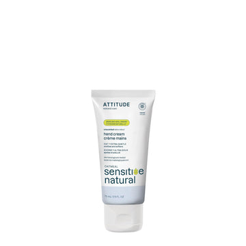 Attitude Hand Cream For Sensitive Skin With Oat, Ewg Verified, Dermatologically Tested, Vegan, Unscented, 2.5 Fl Oz