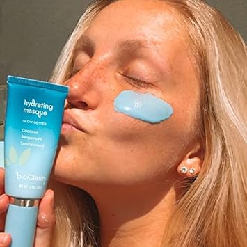 Bioclarity Face Mask Set | Includes Clarifying And Hydrating Masks For Soft, Smooth, Refreshed Skin | 100% Vegan Ingredients | With Coconut, Bergamot, Sandalwood, Tea Tree, Aloe, And Floralux : Beauty & Personal Care