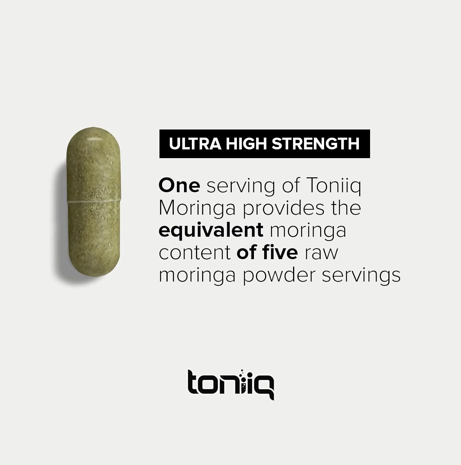 Highly Potent Full Spectrum Indian Moringa Extract - 30% Third-Party Tested Protein - 5:1 Concentrated Moringa Capsules - 5X Leaf Powder Formula - 6000Mg - 240 Veggie Caps