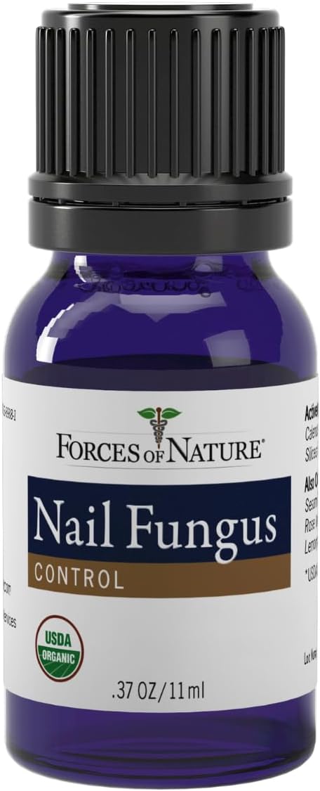 Forces Of Nature Toenail Nail Fungus Treatment, Organic Antifungal Restores Appearance Of Toenails And Fingernails, Homeopathic Medicine For Cracked, Dry, Damaged & Discolored Nails, .37 Fl Oz