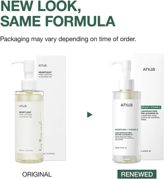 ANUA Heartleaf Pore Control Cleansing Oil, Oil Cleanser for Face, Makeup Blackhead Remover, Korean Skin Care, Original, 200ml/6.76 fl oz