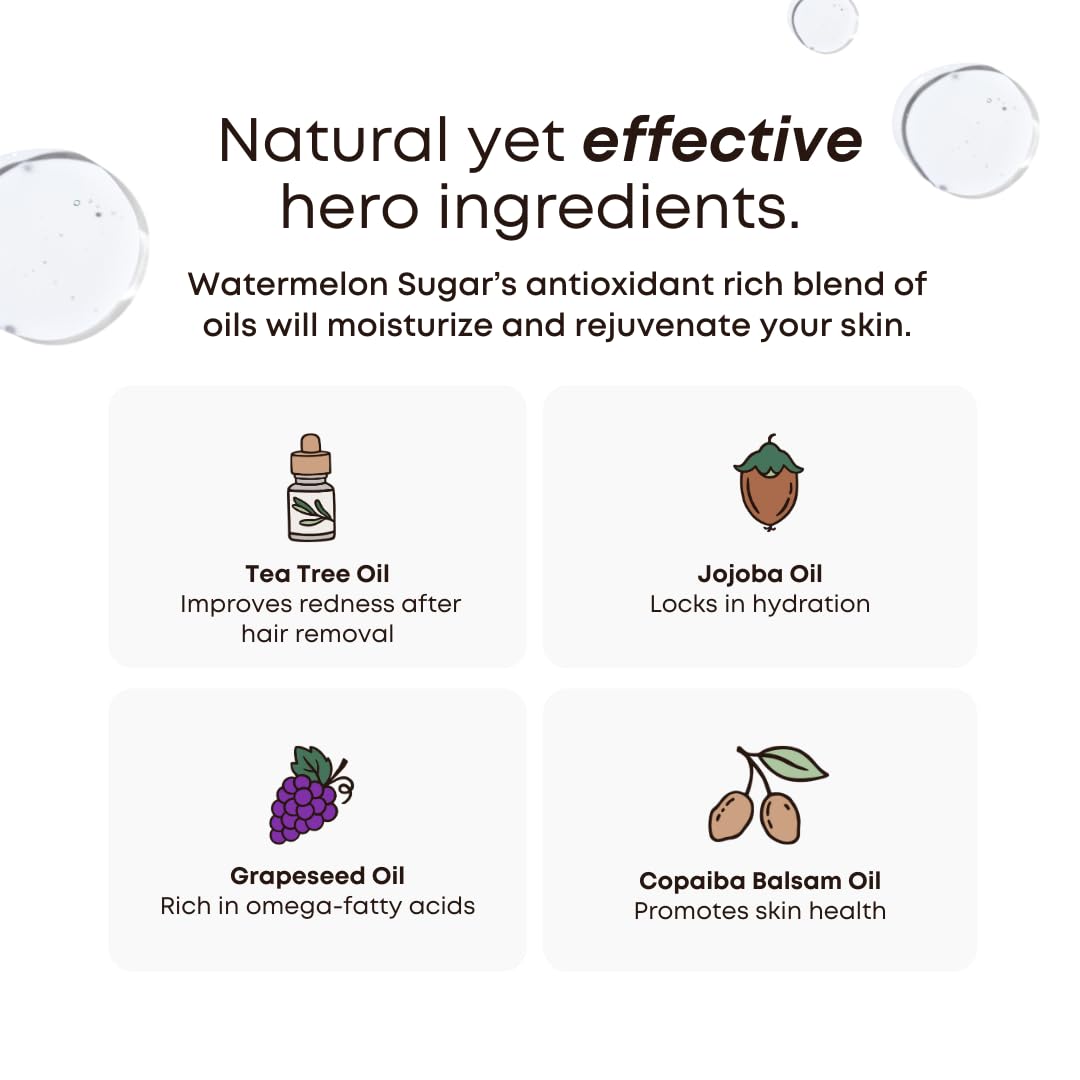 Bushbalm Ingrown Hair And Razor Bumps Routine - Moisturize And Soothe After Shave Skincare For Sensitive Areas - Includes Ingrown Hair Oil (30 Ml) And Exfoliating Scrub (236 Ml) - Watermelon Sugar : Beauty & Personal Care