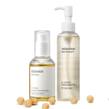 Mixsoon Bean Cleansing Oil 6.59 Fl Oz / 195Ml + Bean Essence 1.69 Fl Oz/50Ml