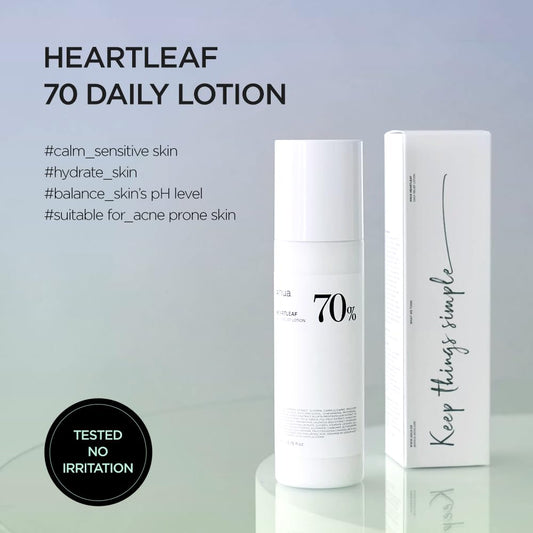 Anua Heartleaf Daily Lotion, Face Moisturizer With Hyaluronic Acid For Sensitive Skin, Lightweight, Korean Skin Care (200Ml, 6.76 Fl.Oz.)