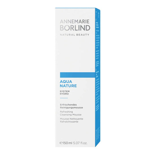 Annemarie Börlind - Aquanature Refreshing Cleansing Mousse - Aloe And Hyaluronic Acid Vegan Natural Facial Wash - Removes Impurities And Makeup With Mild Tensides - 1.69 Fl. Oz