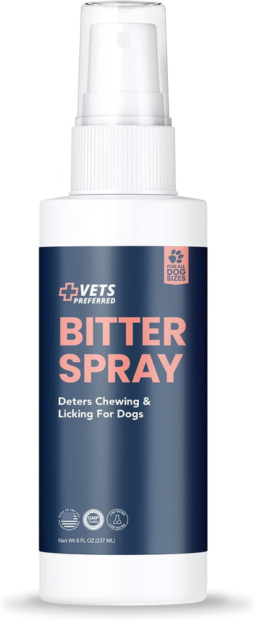 Vets Preferred Bitter Spray For Dogs - Anti Chew, Licking And Biting Spray – Deter Licking And Chewing Furniture Spray – 8 Oz