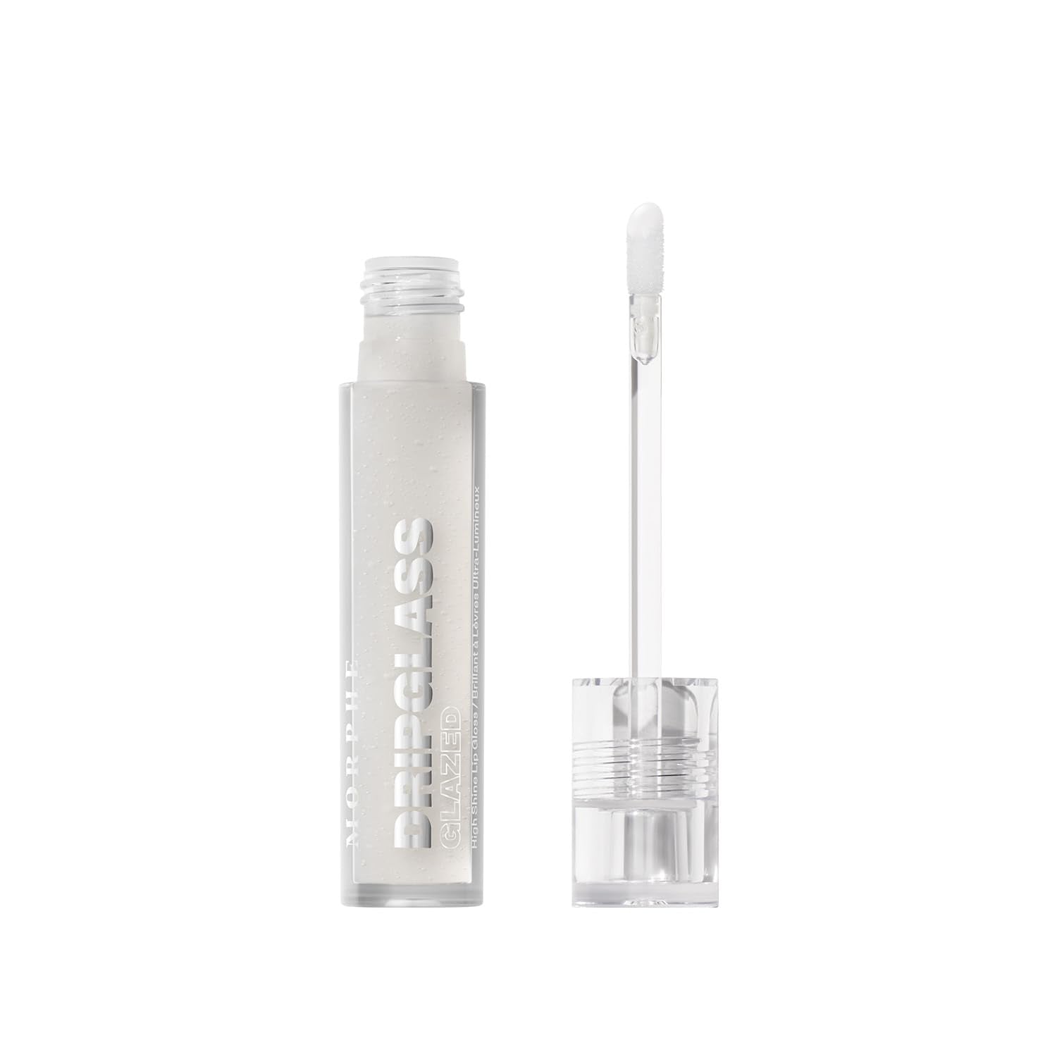 Morphe Dripglass High Shine Lip Gloss - Glazed, Semi-Sheer & Nourishing Lip Makeup - Buildable Formula Infused With Plant-Derived Squalane & Vitamin E - Beige Beam (0.13 Oz)