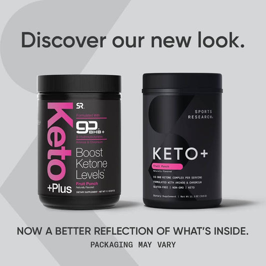 Sports Research Keto Plus Exogenous Ketones With Gobhb - 30 Servings | Keto Electrolyte Powder For Hydration, Energy, Focus & Ketosis | Keto Certified, Vegan Friendly (Fruit Punch)