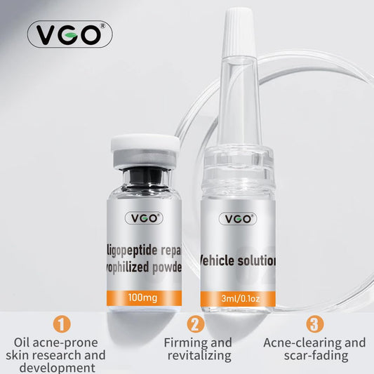 Vgo Oligopeptide Repair Freeze-Dried Powder, Improve Coarse And Fine Pores, Repair Sensitivity, (7 Sets Contain Vehicle Solution 3Ml/0.1Oz+ Lyophilized Powder 100Mg)