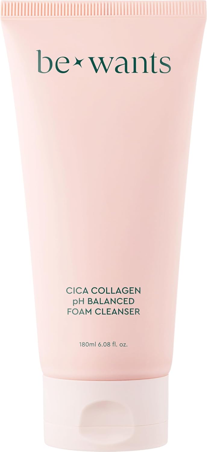 Bewants Centella Asiantica Collagen Foaming Cleanser Ph Balanced, 6.09 Fl. Oz, Gentle Daily Facial Cleanser For Sensitive Skin With Centella Asiantica (32%), Ideal For Valentine'S Day Gift