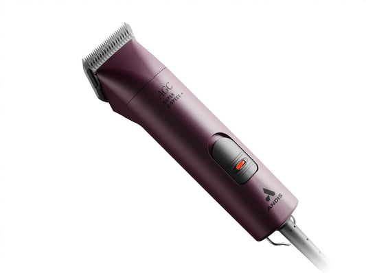 Andis 23375 Professional Ultraedge Super 2-Speed Detachable Blade Clipper – Rotary Motor With Shatter-Proof Housing, Runs Calm & Silent, 14-Inch Cord - For All Coats & Breeds - 120 Volts, Burgundy