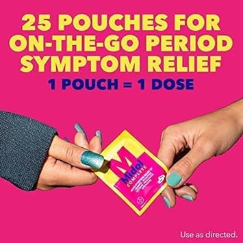 Midol Complete Caplets with Acetaminophen for Menstrual Symptom Relief - 50 Count (25 Pouches of 2), On The Go Period Cramp Relief and Menstrual Pain Relief : Health & Household