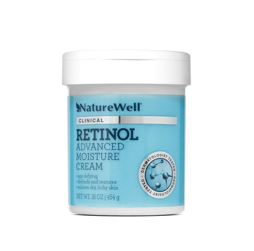NATURE WELL Clinical 2.0 Retinol Advanced Moisture Cream for Face, Body, & Hands, Boosts Skin Firmness, Enhances Skin Tone, No Greasy Residue, 16 Oz