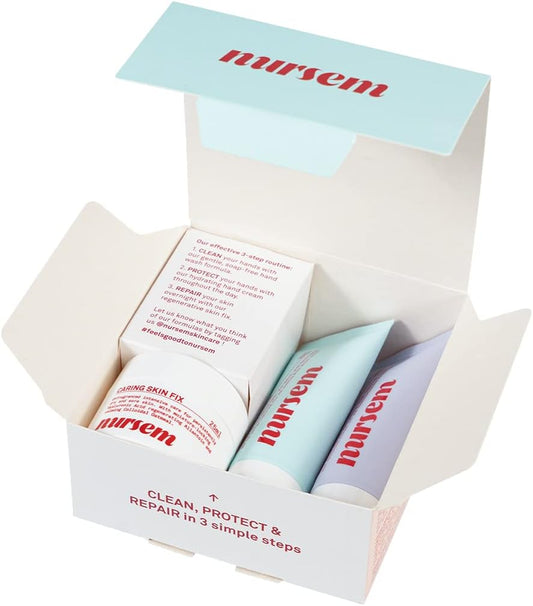 Nursem Hand Care Minis | Hand Cream Gift Set For Sensitive Skin, Nurses Gift Set, 3 Piece Set