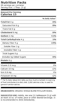 Dr. Mercola Organic Whole Husk Psyllium Dietary Supplement, 68 Servings (12 Ounces), Good Source Of Dietary Fiber, Supports Digestive Health, Non Gmo, Gluten Free, Soy Free, Usda Organic