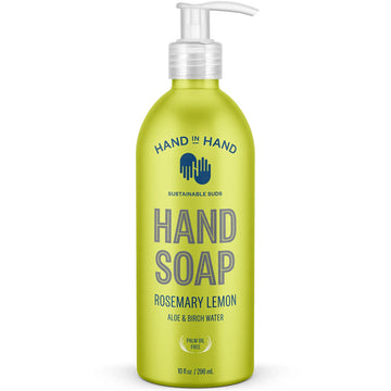 Hand In Hand Nourishing Liquid Hand Soap, 10 Fl Oz, Aloe & Birch Water, Rosemary Lemon Scent, Single