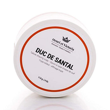 Traditional Shaving Soap For Men | Duc De Santal Fragrance | Smooth Shave, Lathers Up Nicely, Long-Lasting Scent | Canadian Made By Skilled Artisan 114 G (4 Oz)