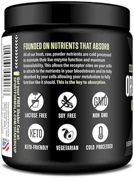 Sport Formula 99 Organic Greens Superfood Powder, Cold Pressed Vegan A