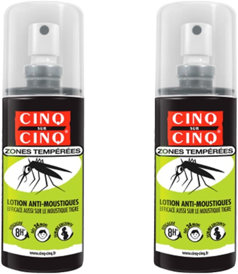 Cinq Sur Cinq Temperate Areas Anti-Mosquitoes Lotion Batch Of 2 X 100Ml