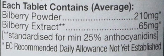 Healthaid Bilberry 30 Tablets