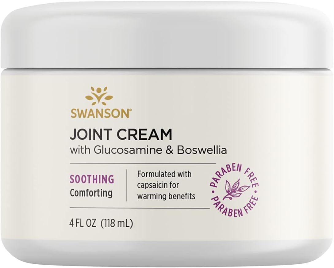 Swanson Joint Cream With Glucosamine & Boswellia 4 Fl Ounce (118 Ml) Cream