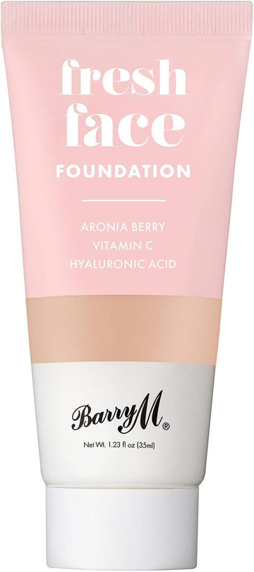 Barry M Cosmetics Fresh Face Lightweight Liquid Foundation Infused With Hyaluronic Acid And Vitamin C, Shade 7
