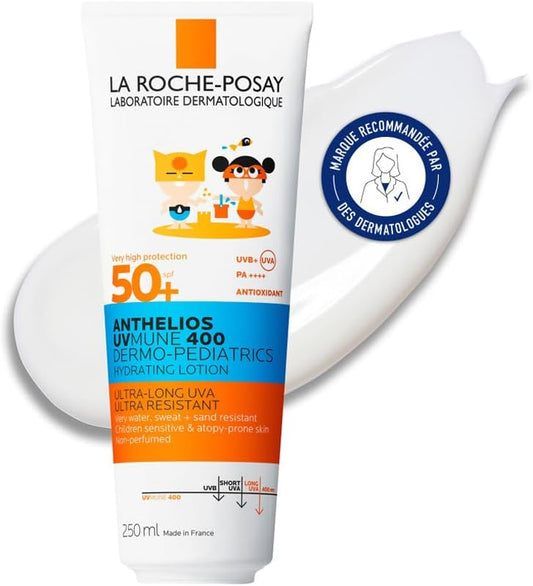 La Roche-Posay Anthelios UVMune 400 Dermo-Pediatrics Hydrating Lotion SPF50+ 250ml Kids sun screen for Children's Sensitive Skin : Amazon.co.uk: Beauty