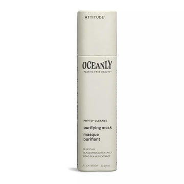 ATTITUDE Oceanly Face Mask Stick, EWG Verified, Plastic-free, Plant and Mineral-Based Ingredients, Vegan and Cruelty-free Beauty Products, PHYTO CLEANSE, Unscented, 1 Ounce