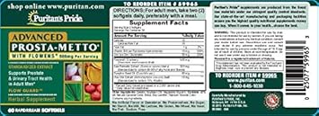 Puritan's Pride owens Prosta Metto-60 Softgels