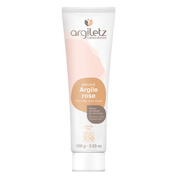 Argiletz Pink Clay Face Mask For Sensitive Skin 100G / 3.53 Fl.Oz. 100% Sourced And Produced In France. Finest Grade Of Clay