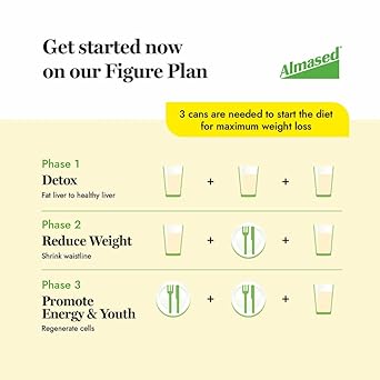 Almased Meal Replacement Shake - High Plant Base Protein Powder- Nutritional Weight Health Support Supplement - Original Flavor - 17.6 oz (4 pack) : Health & Household