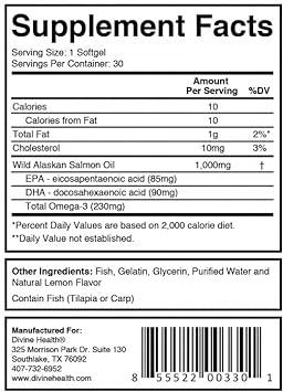 Dr.Colbert's Wild Alaskan Salmon Omega-3 Containing Natural Sources of