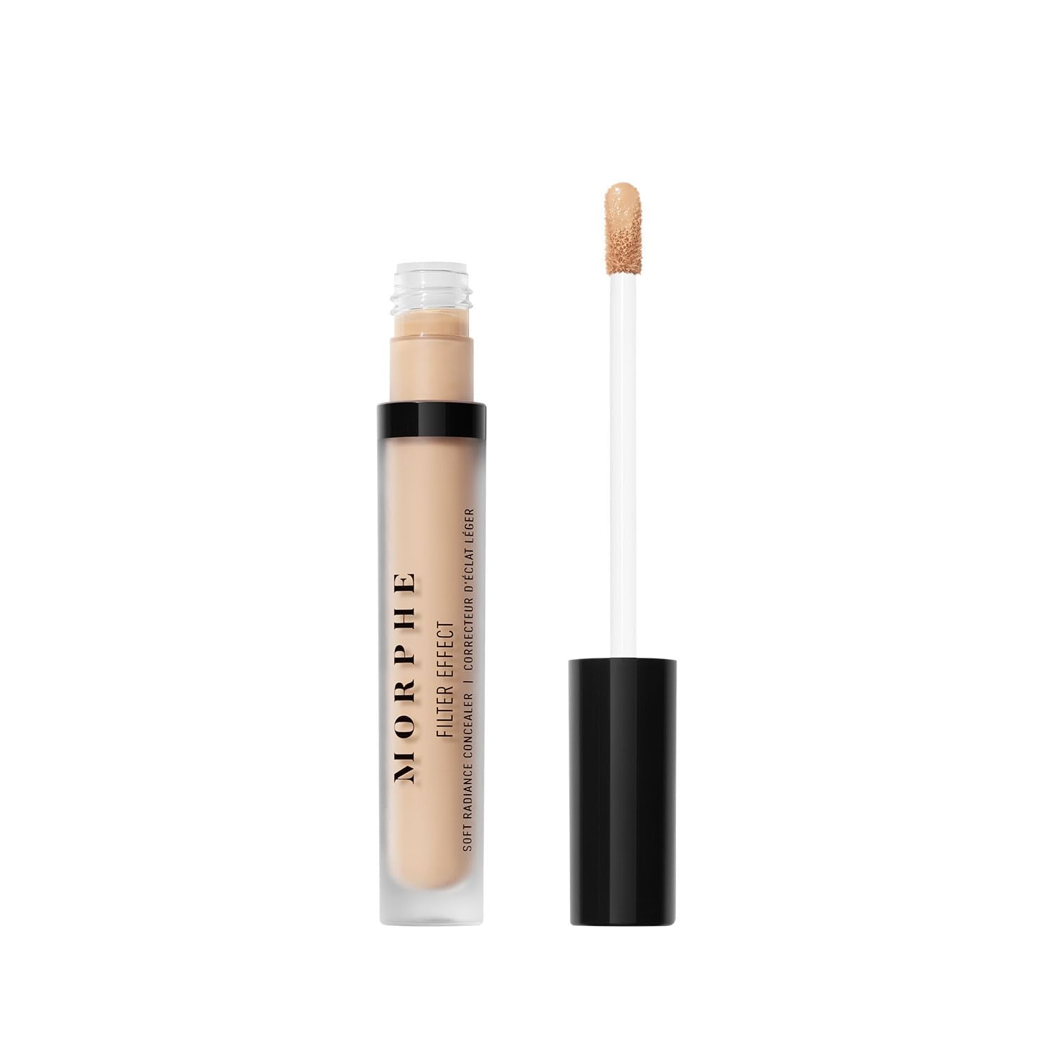 Morphe Filter Effect Soft Radiance Concealer - Buildable Coverage Liquid Concealer Face Makeup With Hyaluronic Acid & Pomegranate Extract & A Natural Radiant Finish - Shade 40 (Cool) (0.12 Fl Oz)