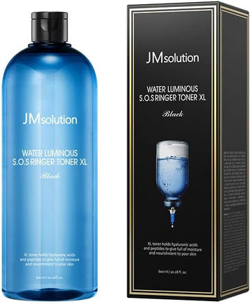 Jmsolution Water Luminous Toner X Large 600Ml (20.28Floz) Black -Korea Skin Care Moisture