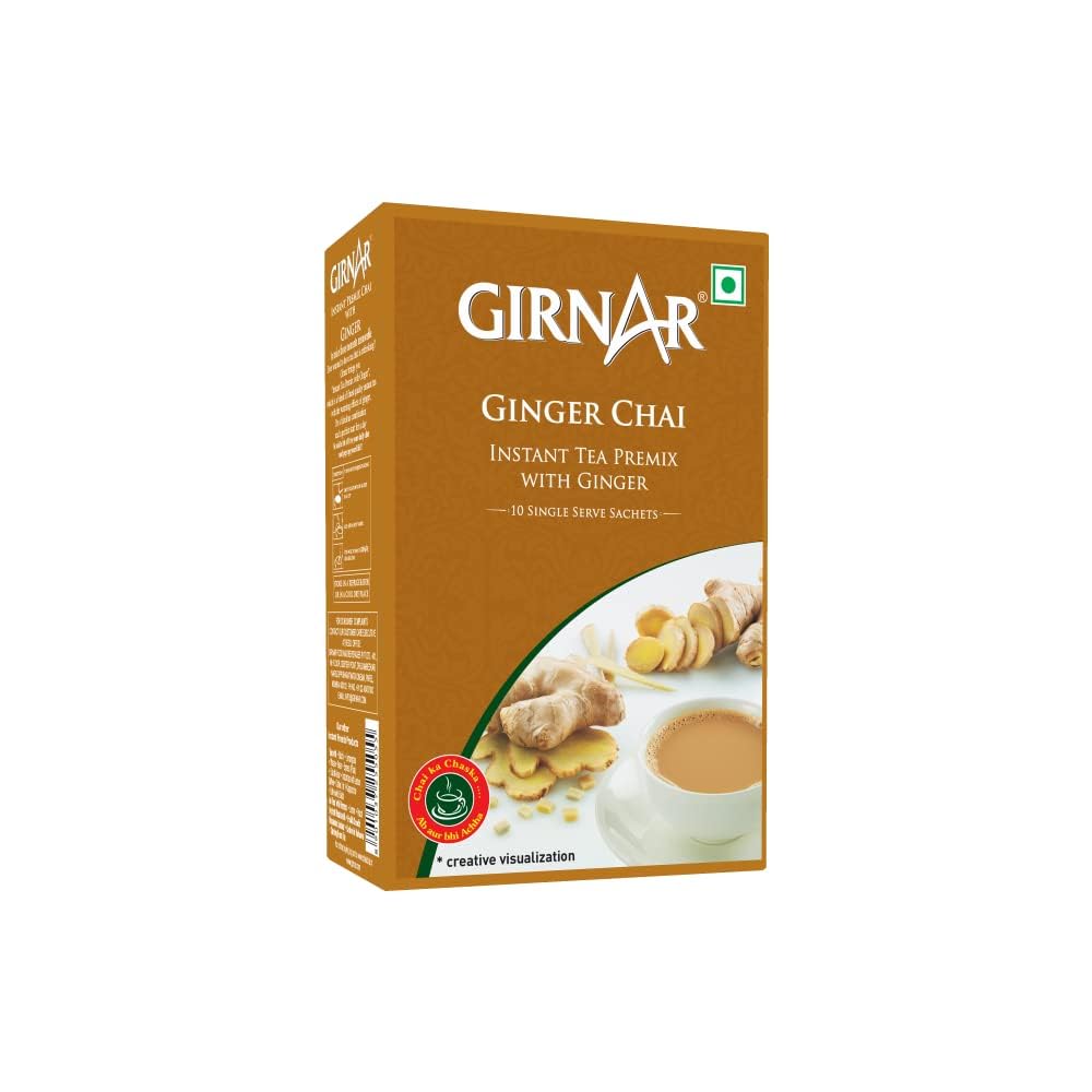 Girnar Instant Chai (Tea) Premix With Ginger 10 Sachet Pack