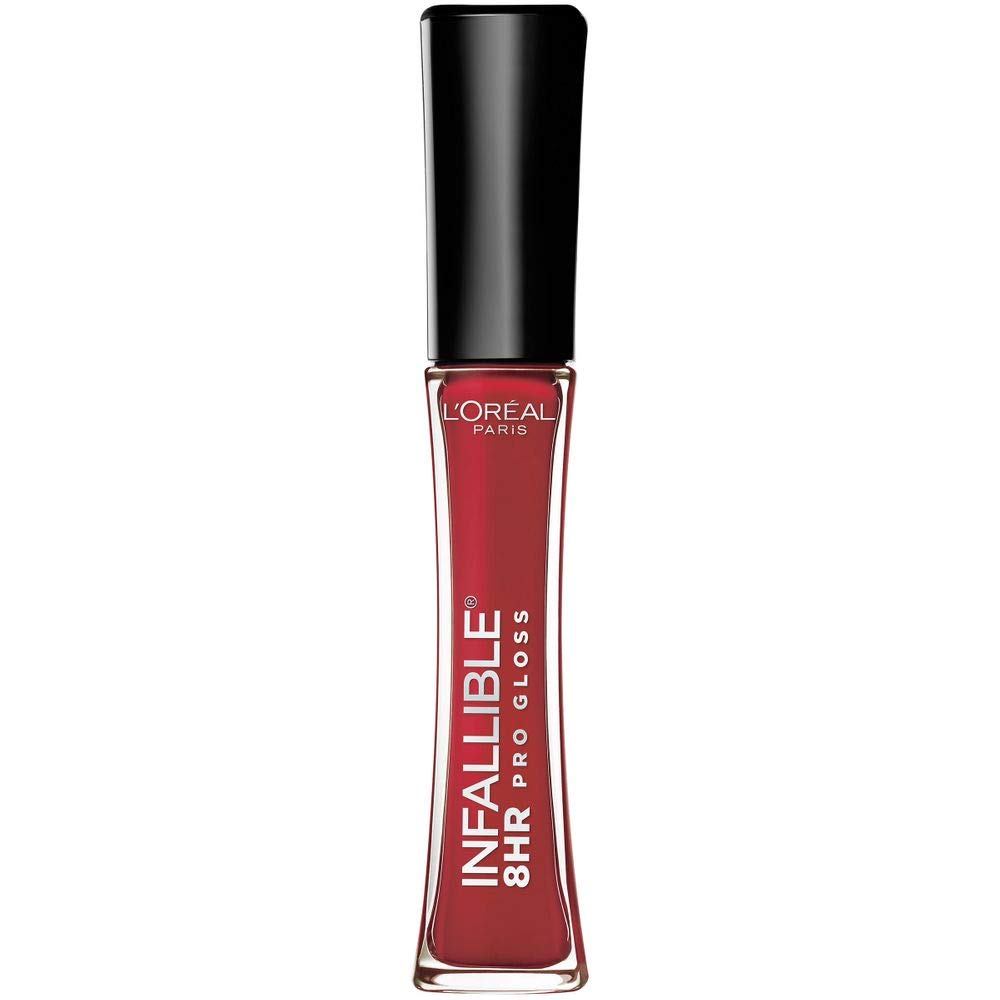 L’Oréal Paris L’Oreal Paris Makeup Infallible 8 Hour Lip Gloss, Comfortable & Hydrating Formula, Rebel Red, 0.5 Fl.Oz