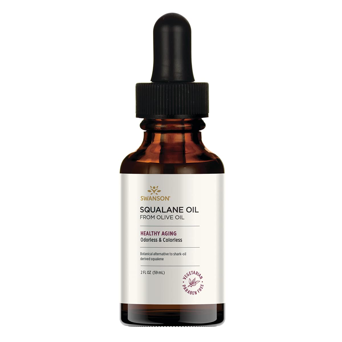 Swanson Vegetarian Squalane Oil 2 Fl Ounce (59 Ml) Liquid